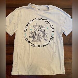 Disney Ghoulish Harmony Club Adult Unisex Short Sleeve T-Shirt in size M